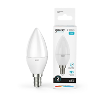 Лампа светодиодная LED 10Вт E14 220В 4100К Elementary свеча  33120  Gauss