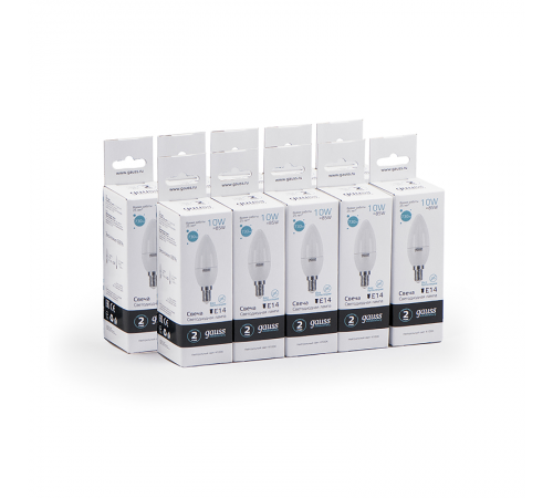 Лампа светодиодная LED 10Вт E14 220В 4100К Elementary свеча  33120  Gauss