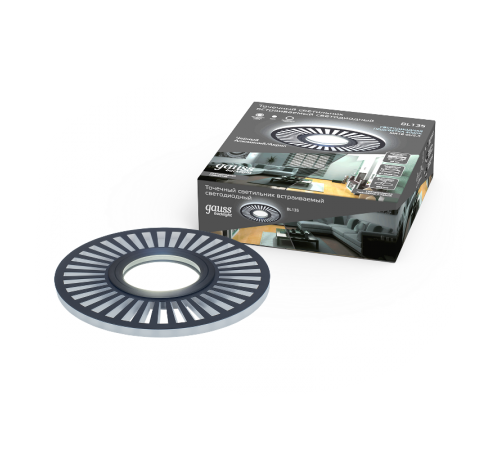 Светильник точечный встраиваемый Backlight BL135 Кругл./узор. Черный, Gu5.3, 3W, LED 4000K  BL135  Gauss