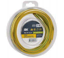 Трубка термоусадочная ТТУ нг-LS 12/6 жел-зел. (2м/упак) IEK  UDR12-012-006-002-K52-T  IEK