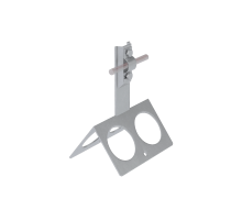 Коньковый держатель болтовой с широким основанием для прутка  5-10 мм H80 мм  BKDB-H80-D5-10  КМ-профиль