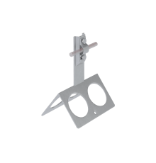 Коньковый держатель болтовой с широким основанием для прутка  5-10 мм H100 мм CU  BKDB-H100-D5-10 CU  КМ-профиль