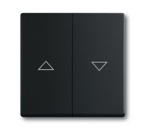 Клавиша для механизма выкл. жалюзи 2000/4 U и 2020/4 US, с маркировкой, серия solo/future, цвет чёрный бархат  1751-0-3036   2CKA001751A3036  ABB