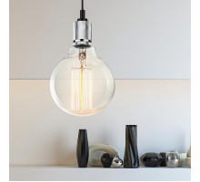 Светильник накладной подсветка PL13 E27 - 8 CH , цоколь Е27, провод 1 м, цвет хром (60/360)  Б0048529  ЭРА