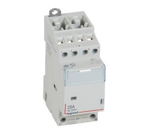 Контактор CX 4П 400В катушка 24В 25A 2НО+2НЗ 2 модуля, переменный ток АС 412509  Legrand