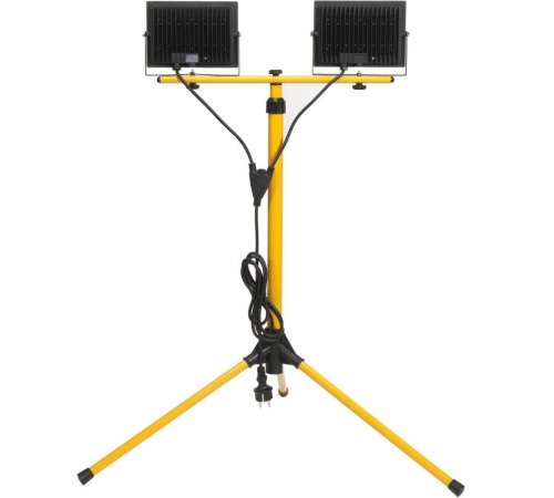 Прожектор светодиодный  СДО 06-2x50Ш штатив 6500К IP65 черный  LPDO606-2X050-65-K02  IEK