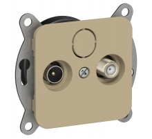 FLITE Розетка 2-ая TV+SAT экр. оконечная РТВс-2-1-1-ФлХ хаки  FI-AF23-O-K59  IEK