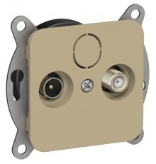 FLITE Розетка 2-ая TV+SAT экр. оконечная РТВс-2-1-1-ФлХ хаки  FI-AF23-O-K59  IEK