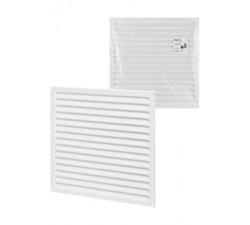 Решетка металл. усиленная 400х400, белая, с покрытием полимерной эмалью,  SQ1807-0736  TDM