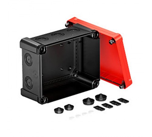 Распределительная коробка X16, IP 67, 241x191x126 мм, черная с красной крышкой  2005160  OBO Bettermann