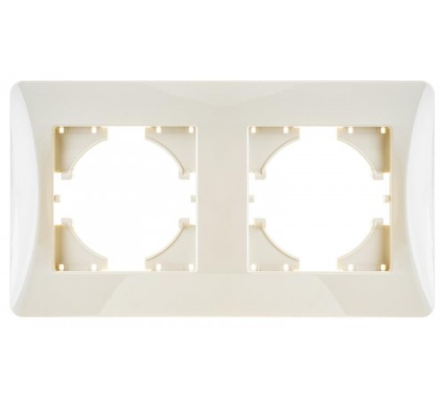 Ugra РАМКА 2-местная, цвет  бежевый.  С1120-003  GUSI Electric