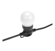 Уличная гирлянда Лофт, черный каучук, 20 матовых ламп х 5 LED, влагостойкая IP44  331-356  NEON-NIGHT