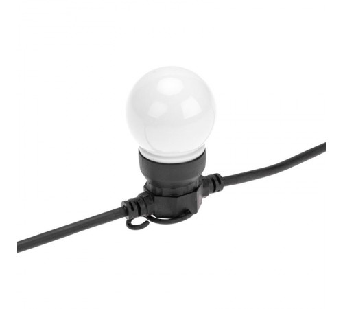 Уличная гирлянда Лофт, черный каучук, 20 матовых ламп х 5 LED, влагостойкая IP44  331-356  NEON-NIGHT