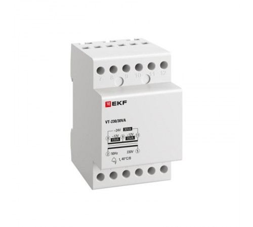 Трансформатор звонковый модульный BT-230В/12-12В 30ВА EKF PROxima  bt-230/30va  EKF