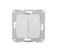 DEA Выключатель 2кл с/у 10А мех. Бел  KR-78-0202  Kranz