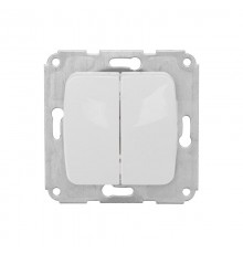 DEA Выключатель 2кл с/у 10А мех. Бел  KR-78-0202  Kranz