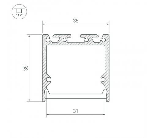 Профиль с экраном SL-LINE-3535-2500 BLACK+OPAL  027986  Arlight