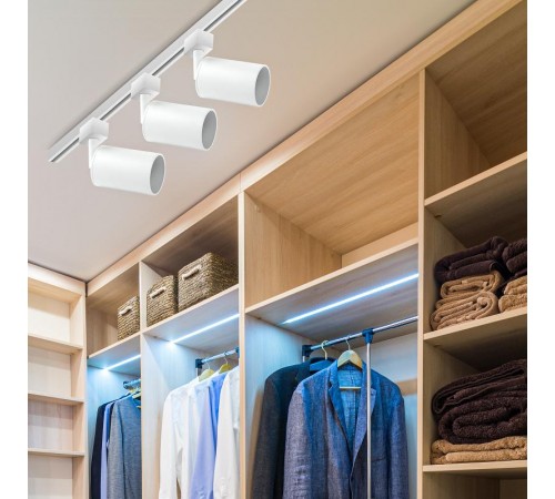 Светильник трековый под лампу TR13-GU10 WH TR13-GU10 WH GU10, 55*165 мм, белый  Б0044275  ЭРА