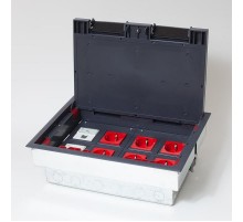 Люк на 8 поста(45*45)металл/пластик с металлической коробкой IP40  300009  SPL