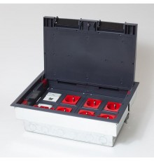 Люк на 8 поста(45*45)металл/пластик с металлической коробкой IP40  300009  SPL