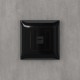 Компьютерная розетка RJ-45 без шторки в стену, кат.5е одинарная, "Avanti", "Черный квадрат"  4402663  DKC