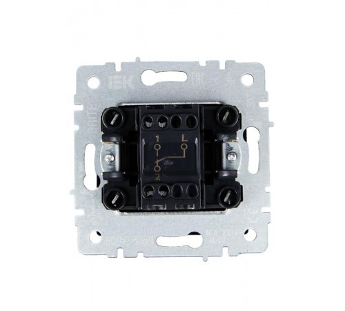 BRITE Выключатель 1-клавишный проходной 10А ВС10-1-6-БрЧ черный  BR-V12-0-10-K02  IEK