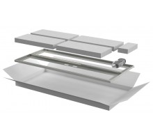 Дверь перфор. двустворч. для шкафа LINEA N 24U 600мм сер  LN35-24U6X-D2P  ITK