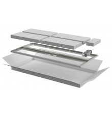 Дверь перфор. двустворч. для шкафа LINEA N 24U 600мм сер  LN35-24U6X-D2P  ITK