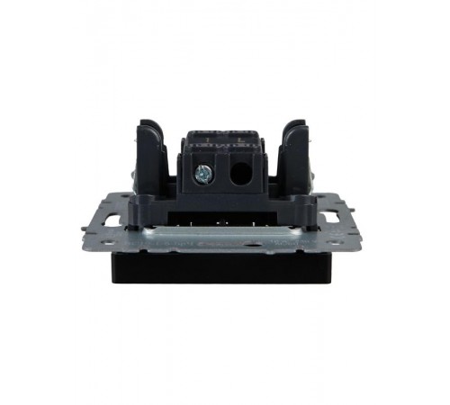 BRITE Выключатель 1-клавишный проходной 10А ВС10-1-6-БрЧ черный  BR-V12-0-10-K02  IEK