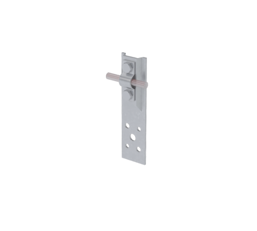 Прямой держатель болтовой для прутка  5-10 мм H150 мм CU  DBP-H150-D5-10 CU  КМ-профиль