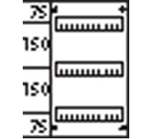 Пластрон глухой 1ряд/3 рейки - 150мм  AG213  ABB
