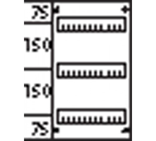 Пластрон глухой 1ряд/3 рейки - 150мм  AG213  ABB