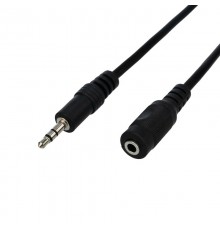 Шнур Стерео 3,5 мм гнездо - Стерео 3,5 мм штекер, длина 5 метров  17-4006  REXANT