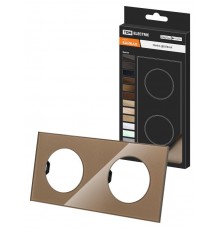 Рамка двойная бронза, стекло, "Байкал"   SQ1819-0403  TDM