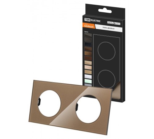 Рамка двойная бронза, стекло, "Байкал"   SQ1819-0403  TDM