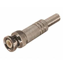 Разъем штекер BNC под винт с пружиной металл  05-3073  REXANT