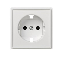 Simon 27 Накладка на розетку с/з (механизм S27), IP44, IK07, Scudo, белый  2705041-030  Simon