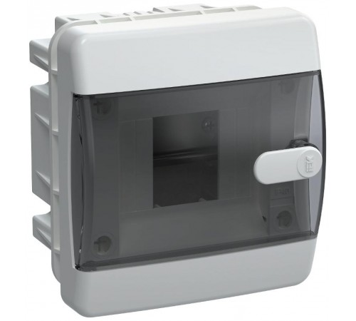  Корпус пластиковый встраиваемый на 4 модуля ЩРВ-П-4 IP41 черная прозрачная дверь UNION Compact  UIC-KP12-V-04-41-K01  IEK