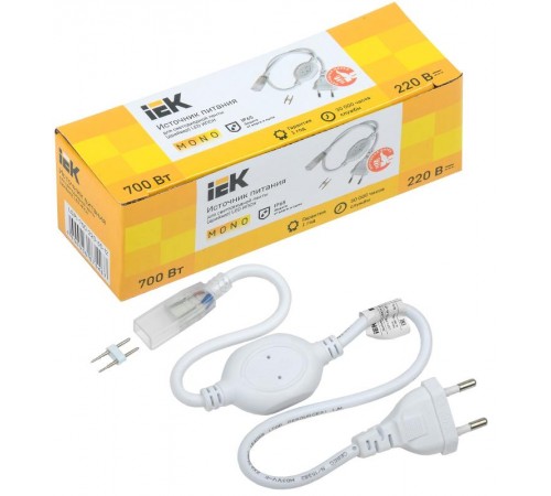 Драйвер для светодиодных лент LED ИПСН 700Вт 220В 12мм MONO IP65  LSP1-700-220-65-12  IEK