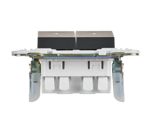 SKANDY Выключатель 2-клавишный с индикацией для отелей 10А SK-V16G графит   SK-V20-2-10-K53  IEK