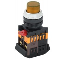 Кнопка ABLFP-22 желтый d22мм неон/240В 1з+1р   BBT20-ABLFP-K05  GENERICA