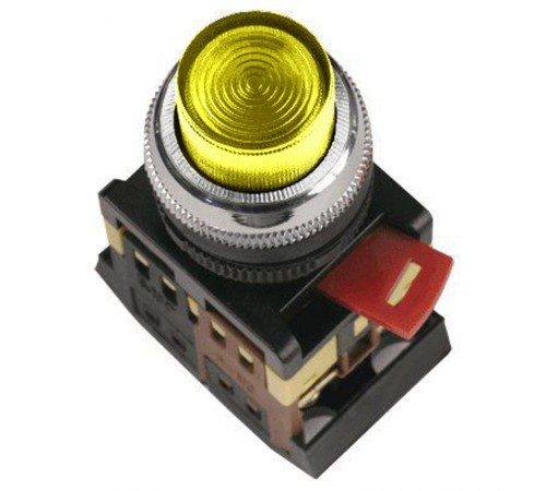Кнопка ABLFP-22 желтый d22мм неон/240В 1з+1р   BBT20-ABLFP-K05  GENERICA