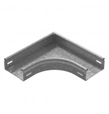 Угол плоский плавный универсальный 90 град. к лотку 600х200, толщ. 1,0 мм, Сендзимир цинк, 086762  УПТРП90-600х200-1,0-R100-СЦ   Ostec
