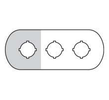 Шильдик MA6-1007 (3 места (1 желт)) для пластикового кнопочногопоста  1SFA611930R1007  ABB