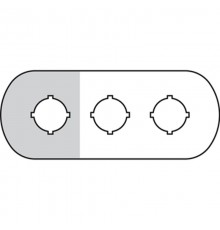 Шильдик MA6-1007 (3 места (1 желт)) для пластикового кнопочногопоста  1SFA611930R1007  ABB