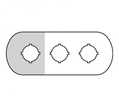 Шильдик MA6-1007 (3 места (1 желт)) для пластикового кнопочногопоста  1SFA611930R1007  ABB