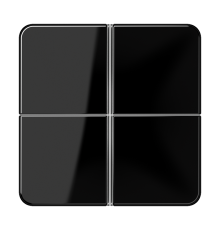 4-клавишная накладка для пульта КNX, чёрная, для серии СD  CD404TSASW  Jung