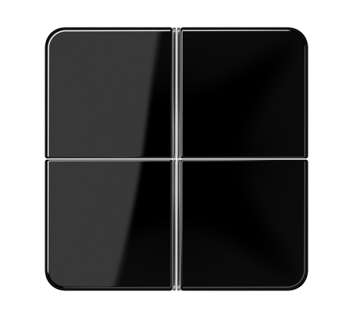 4-клавишная накладка для пульта КNX, чёрная, для серии СD  CD404TSASW  Jung