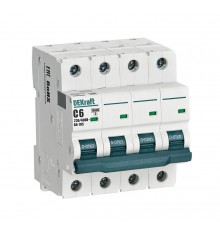 Выключатель автоматический четырехполюсный ВА-105 6А C 10кА  13187DEK  DEKraft
