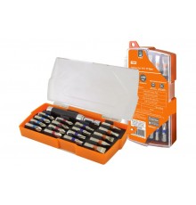 Набор бит №3, 17 бит: SL, PH, PZ, HEX, TORX, удлинитель, сталь CR-V, пластиковом держателе, "Алмаз"  SQ1019-0103  TDM